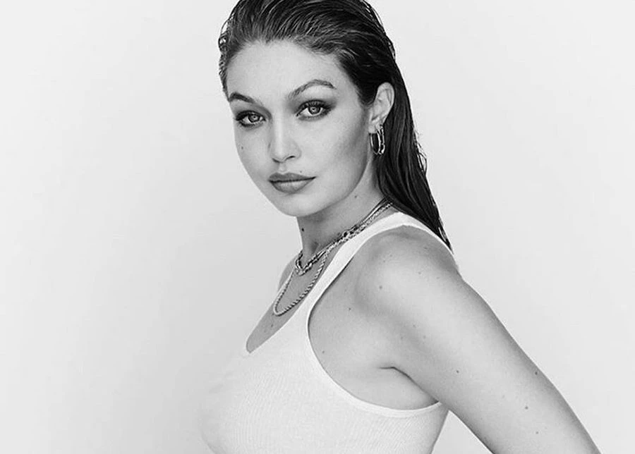 The part-Palestinian model is expecting her first child in September. Instagram