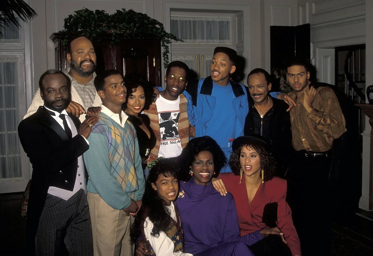 The show stars actors Will Smith, Tatyana Ali, Karyn Parsons, Joseph Marcell, Daphne Maxwell Reid and Alfonso Ribeiro. (Getty)