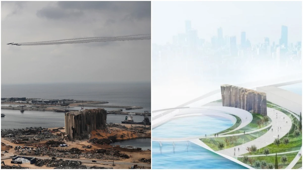 Reis is proposing that the remaining elements at the blast site are intertwined with a landscape. (AP/ illustration courtesy: Tomas Reis)