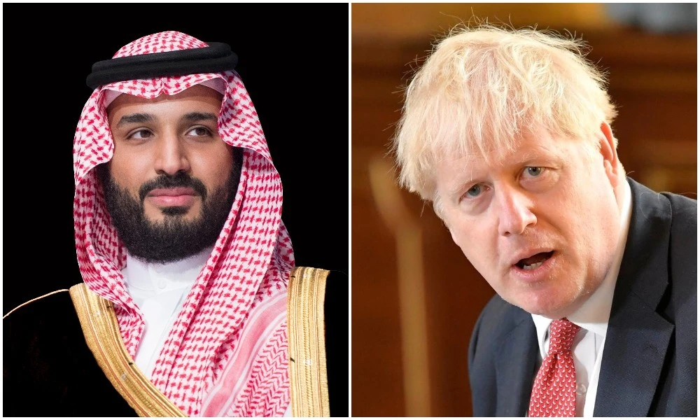 Saudi Crown Prince receives phone call from Boris Johnson