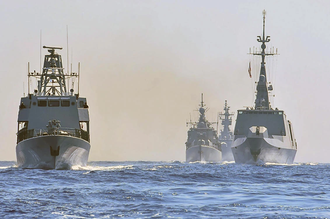 Warships from Greece, Italy, Cyprus and France, participate in a joint military exercise which was held from 26-28 of August, south of Turkey in the eastern Mediterranean sea. (File/AP)