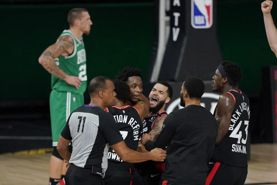 NBA champion Raptors keep title hopes alive with Anunoby buzzer-beater against Celtics