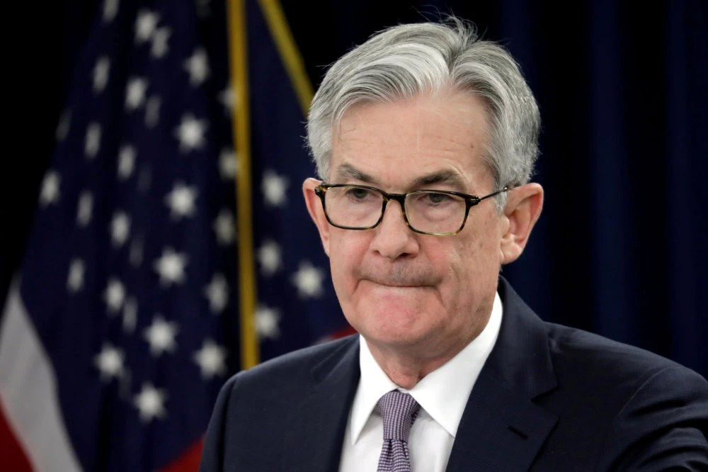 US Federal Reserve Chairman Jerome Powell holds a news conference following the two-day meeting of the Federal Open Market Committee (FOMC) meeting on interest rate policy in Washington on Jan. 29, 2020. (REUTERS/File Photo)
