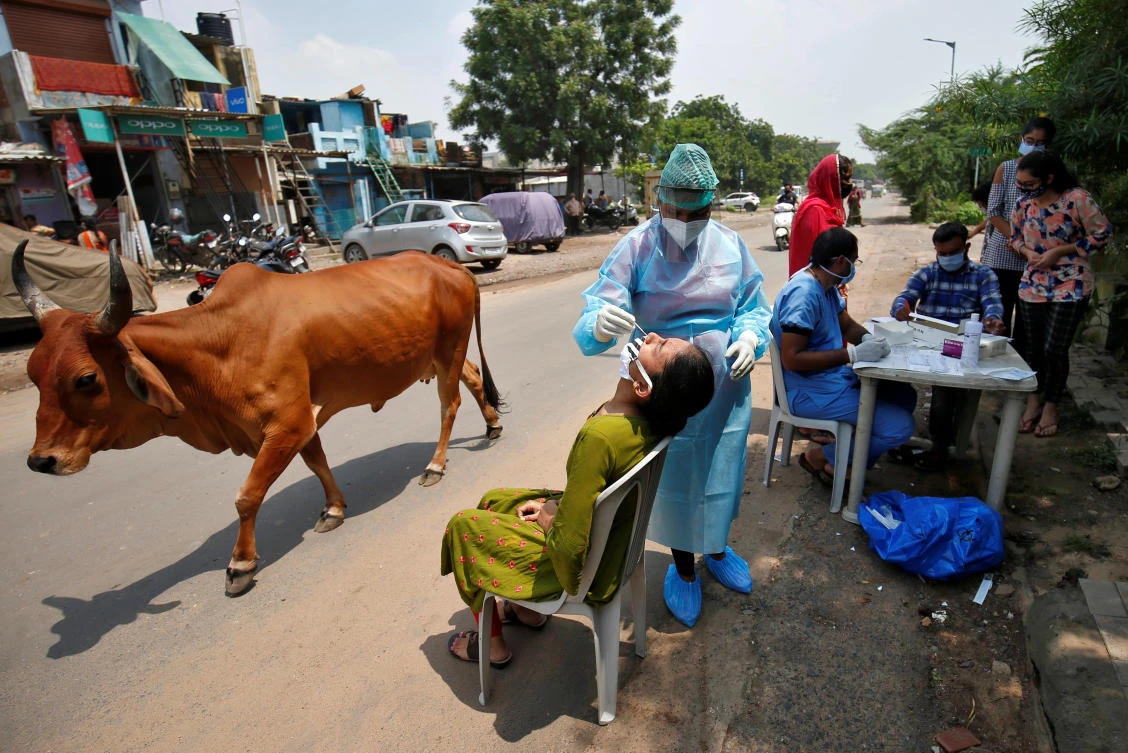 The coronavirus pandemic in India is now spreading through rural areas which have poor health facilities. (Reuters)