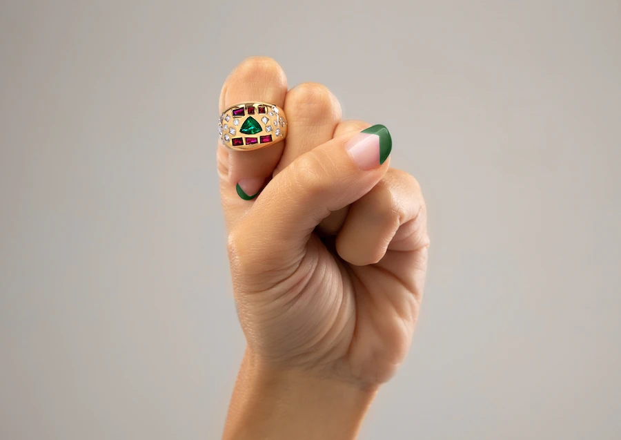 Donna Hourani managed to raise $17,000 by auctioning a ring that she created to help rebuild Lebanon. Supplied