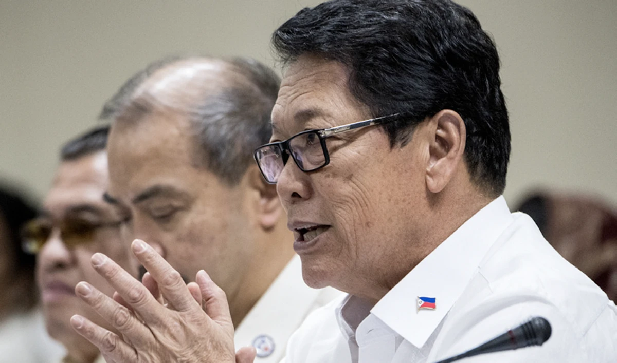 Philippine Labor Secretary Silvestre Bello III attends a recent Senate meeting in Manila. (File/AFP)