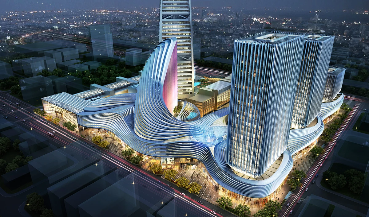 The project incorporates futuristic design to create the perfect integration of contemporary retail, entertainment, hospitality, well-being and residential living.