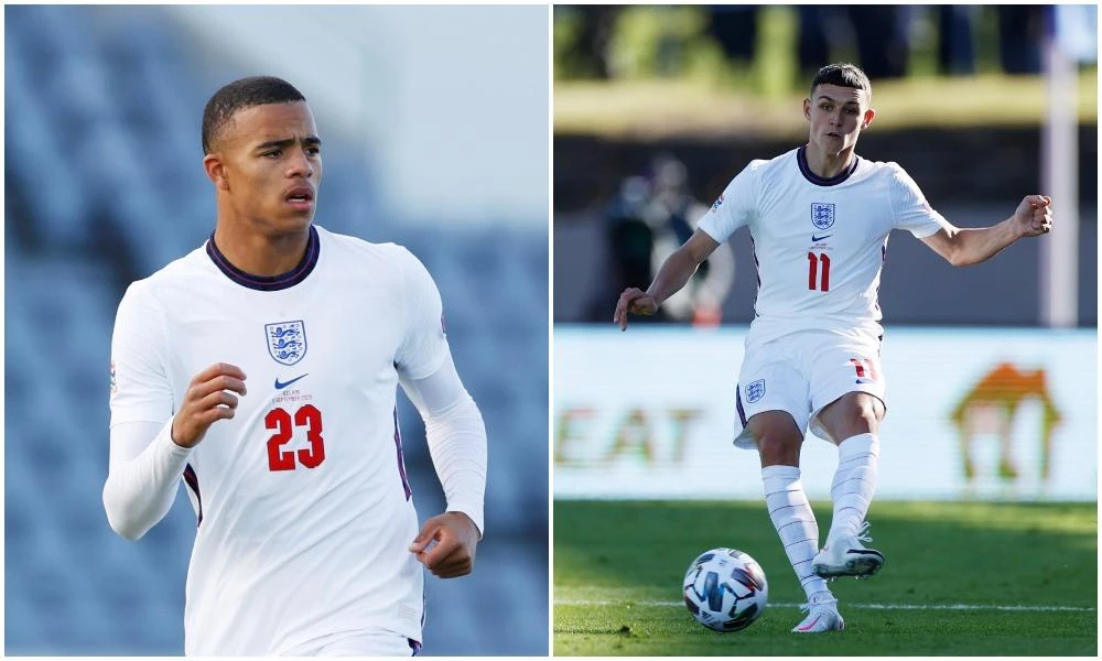 England players Phil Foden and Mason Greenwood were sent home and dropped for Tuesday’s game against Denmark after breaching coronavirus rules in Iceland. (Reuters)