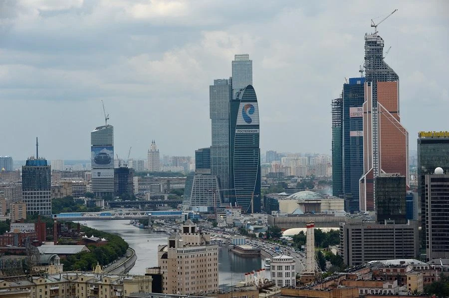 High rises of the Moscow City business center dominate the skyline in central Moscow, on June 28, 2012. (File/AFP)