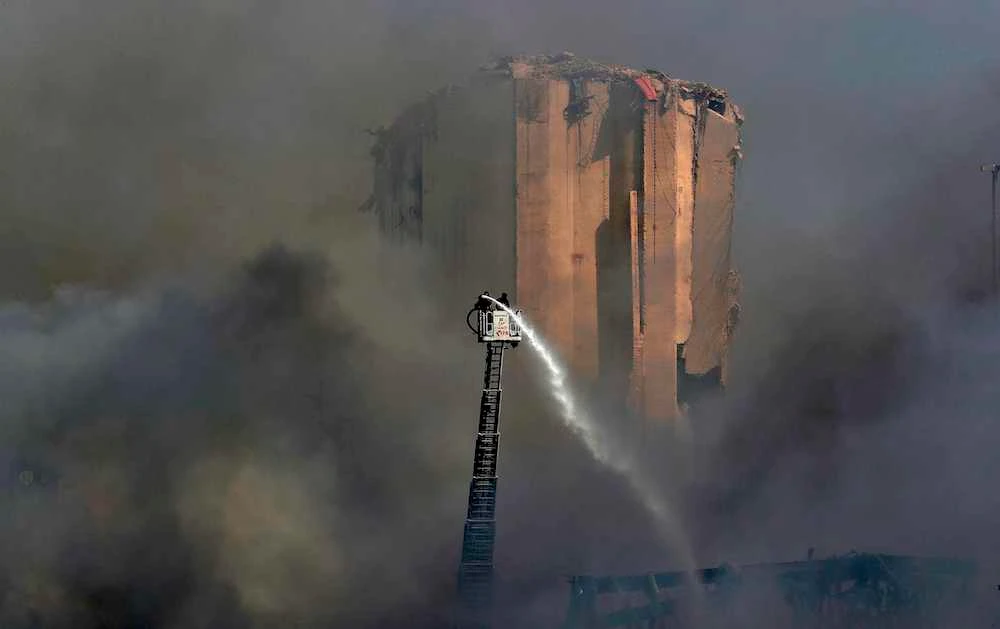 Explosive material found in Beirut port after blast was stored for years, says president