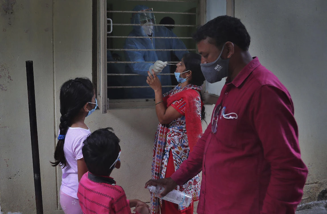 India is now testing more than 1 million people every day, but experts say India needs to test more due to its huge population. (AP)