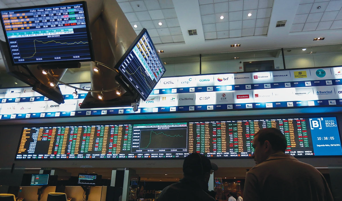 The Sao Paulo’s Stocks Exchange (Bovespa) headquarters is seen in Sao Paulo, Brazil. (AFP/File)