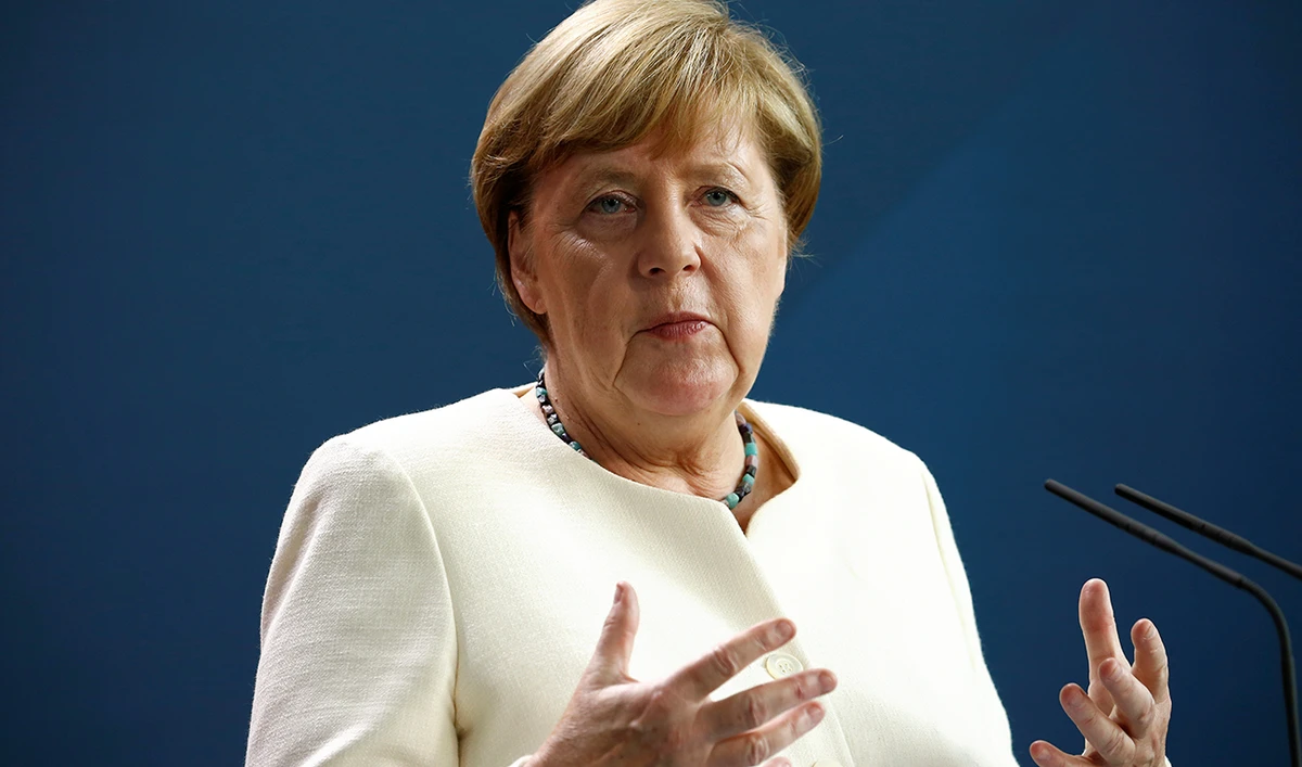 German chancellor Angela Merkel attends a meeting in Berlin. (AP)