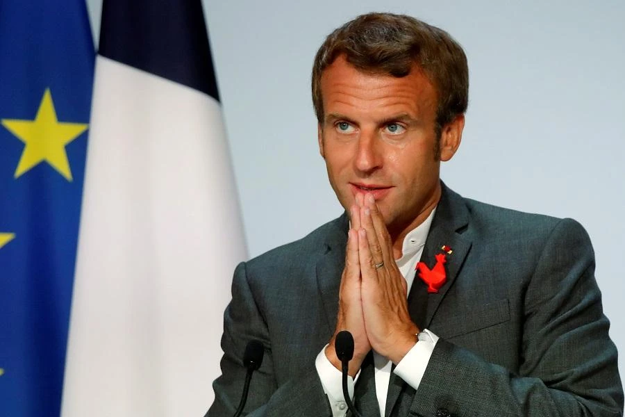 The Lebanese presidency said on Twitter that President Michel Aoun and Macron discussed “the need to continue efforts to secure the creation of the government as soon as possible.” (File/AFP)