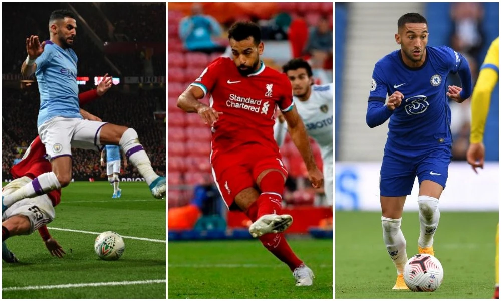 Riyad Mahrez, Mohamed Salah and Hakim Ziyech are just some of the Arab stars set to light up the Premier League this season. (AFP/File Photos)