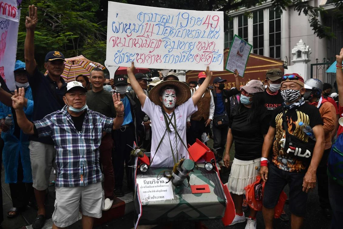Thailand has seen near-daily gatherings of youth-led groups since mid-July demanding the resignation of PM Prayut Chan-O-Cha. (AFP)