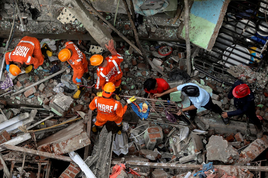 Building collapses are common in India during the June-September monsoon season. (Reuters)