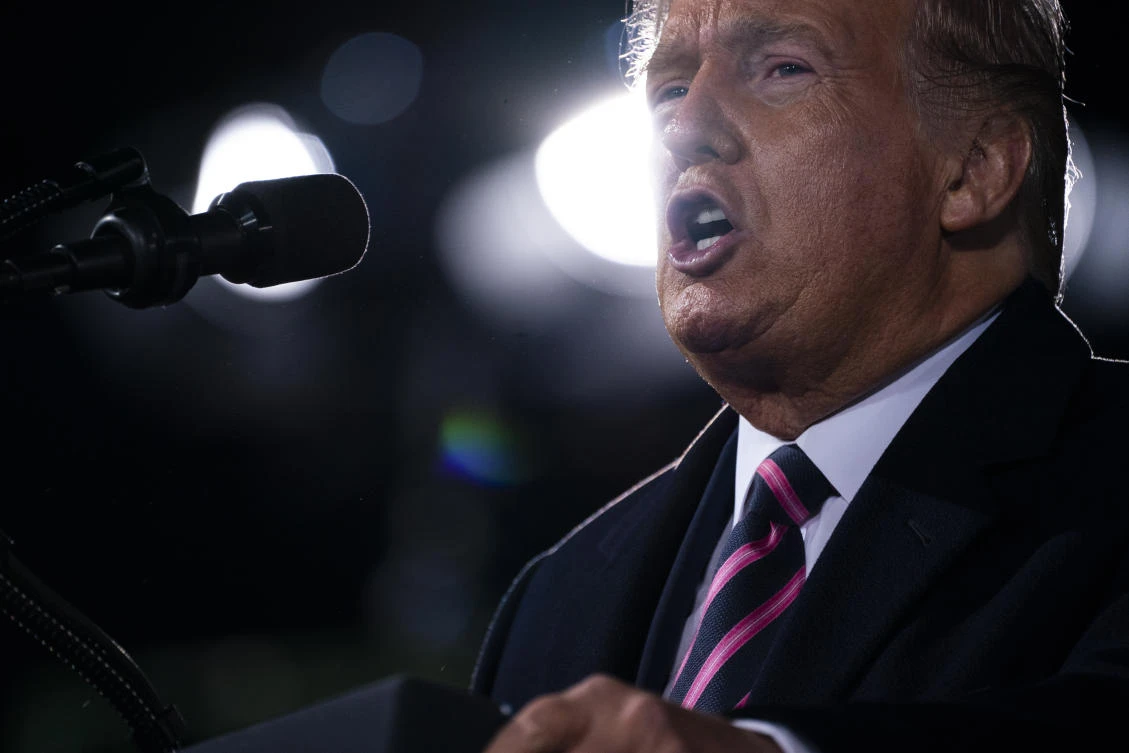 President Donald Trump speaks during a campaign rally at Pittsburgh International Airport, Tuesday, Sept. 22, 2020, in Moon Township, Pa. (File/AP)