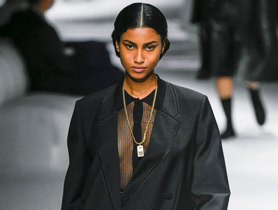 The model kicked things off with the Fendi Spring 2021 show. Getty Images