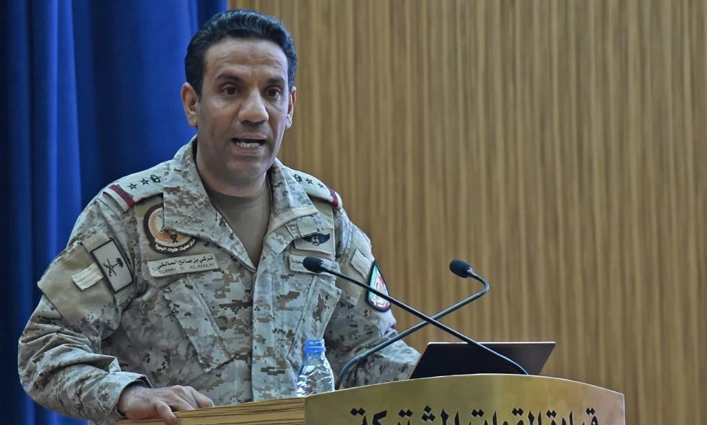 The Arab coalition intercepted and destroyed an armed Houthi drone targeting the Kingdom’s southern region on Sunday. (File/AFP)