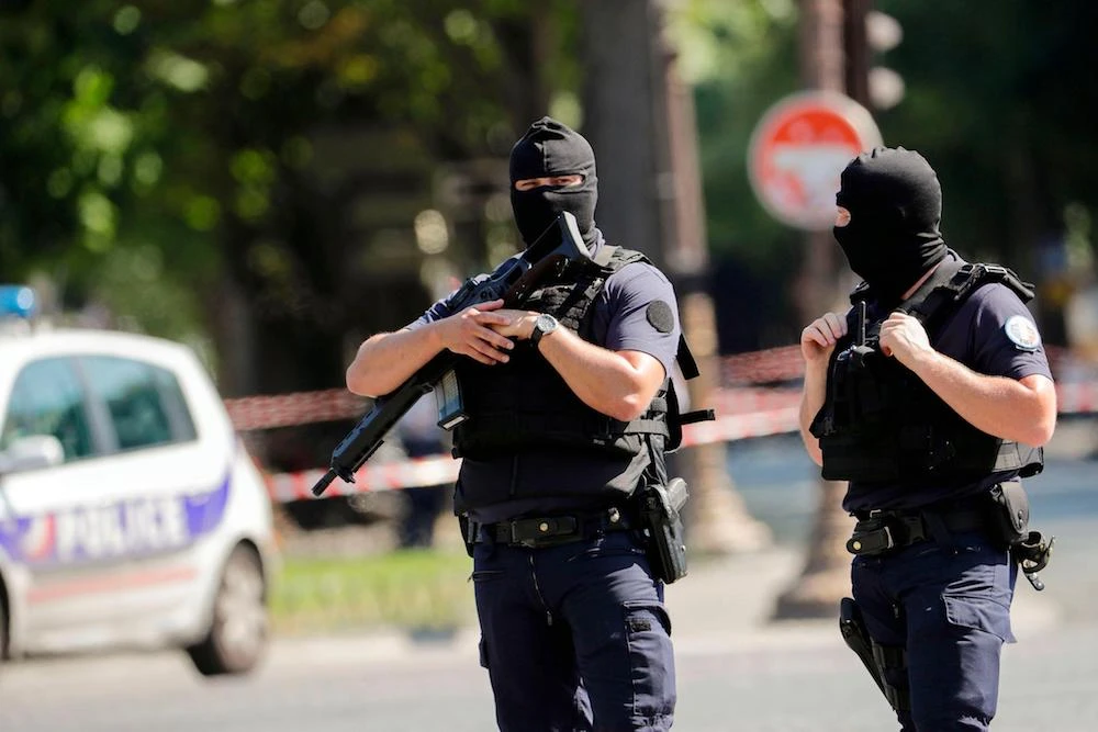 The report added that the UK, France (French police pictured) and Germany remained the most targeted countries, as they were during the peak of Daesh’s power. (AFP/File Photo)