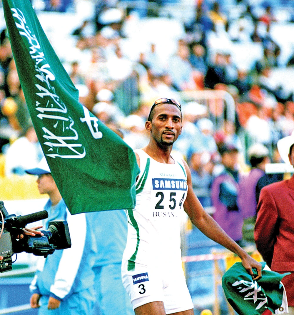 Hadi Souan has Saudi national pride soaring high after winning the 400m hurdles silver medal at the Sydney Olympics. (Supplied)