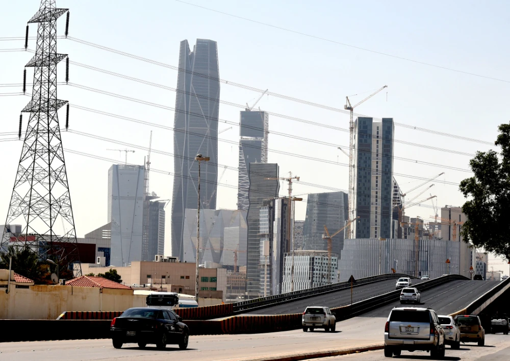 A picture taken on March 9, 2016 shows towers under construction at the King Abdullah Financial District in the Saudi capital Riyadh. (AFP/File Photo)