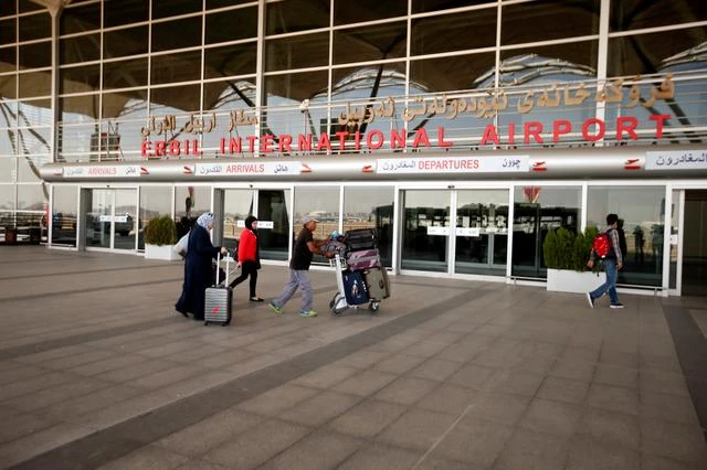 File photo shows passengers arrive at Erbil International Airport, Iraq September 27, 2017. (Reuters)