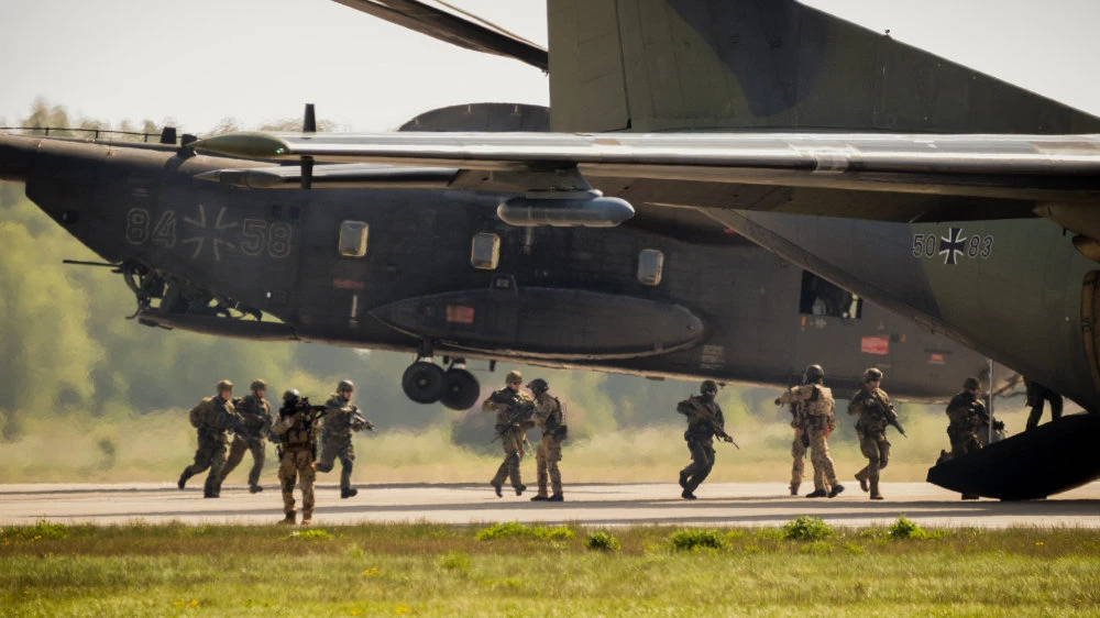 German army and air force performing a military demonstration at the Berlin ILA Air Show. (Shutterstock)