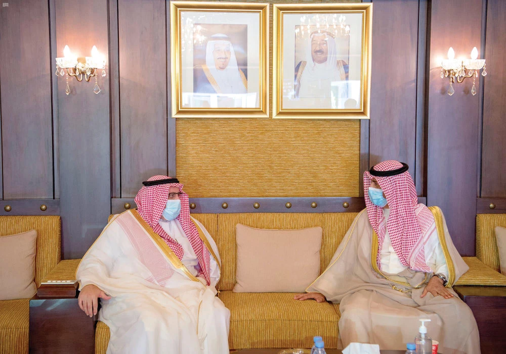 The governor's message was delivered by the undersecretary of Riyadh principality, Faisal Al-Sudairy, in a visit to the Kuwaiti Embassy in Riyadh. (SPA)