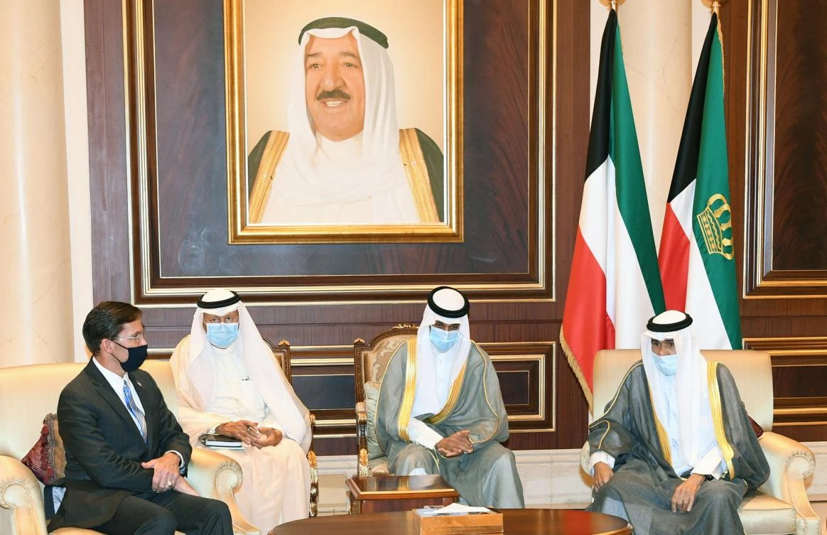 US defense chief in Kuwait after death of emir