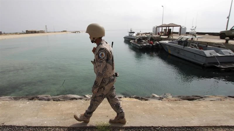 The Arab coalition destroyed an explosive-laden Houthi boat near Yemen’s port district As-Salif. (File/Reuters)