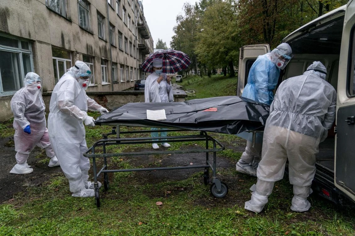 As coronavirus cases increase, every bed in the hospital in this city in western Ukraine is in use and its chief doctor is watching the surge with alarm and anguish. (AP)