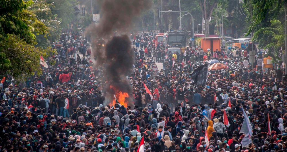 Workers and students rallied across the country for the third consecutive day. (AFP)