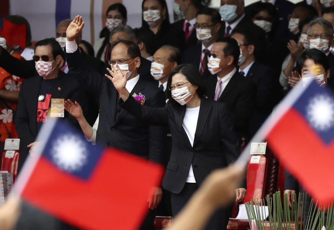 Taiwanese President Tsai Ing-wen took note of recent remarks by Chinese leader Xi Jinping that China would never seek hegemony, expansion or to establish a sphere of influence. (AP)