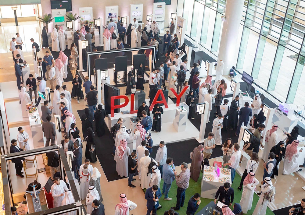 Entrepreneurs exhibit their startup ideas at the Taqadam event in 2019. Startups use the grant funds to help with marketing and advertising, and digital development.