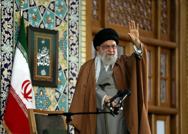 Supreme Leader Ayatollah Ali Khamenei delivers a speech on the first day of the Persian New Year, also known as Nowruz in Mashhad, northeast of Tehran, Iran, March 21, 2019. (Reuters)