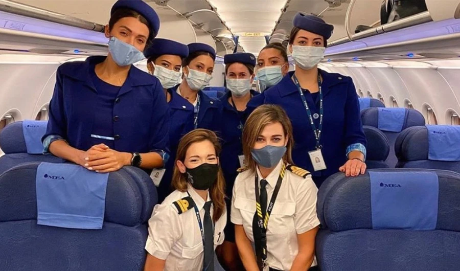 Lebanon's Middle East Airlines runs first flight with all-female crew
