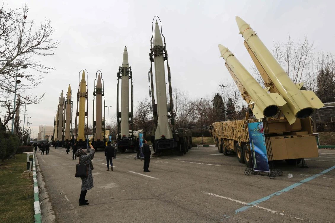 Above, Iranians visit a weaponry and military equipment exhibition in Tehran in this photo taken on Feb. 2, 2019. (AFP)