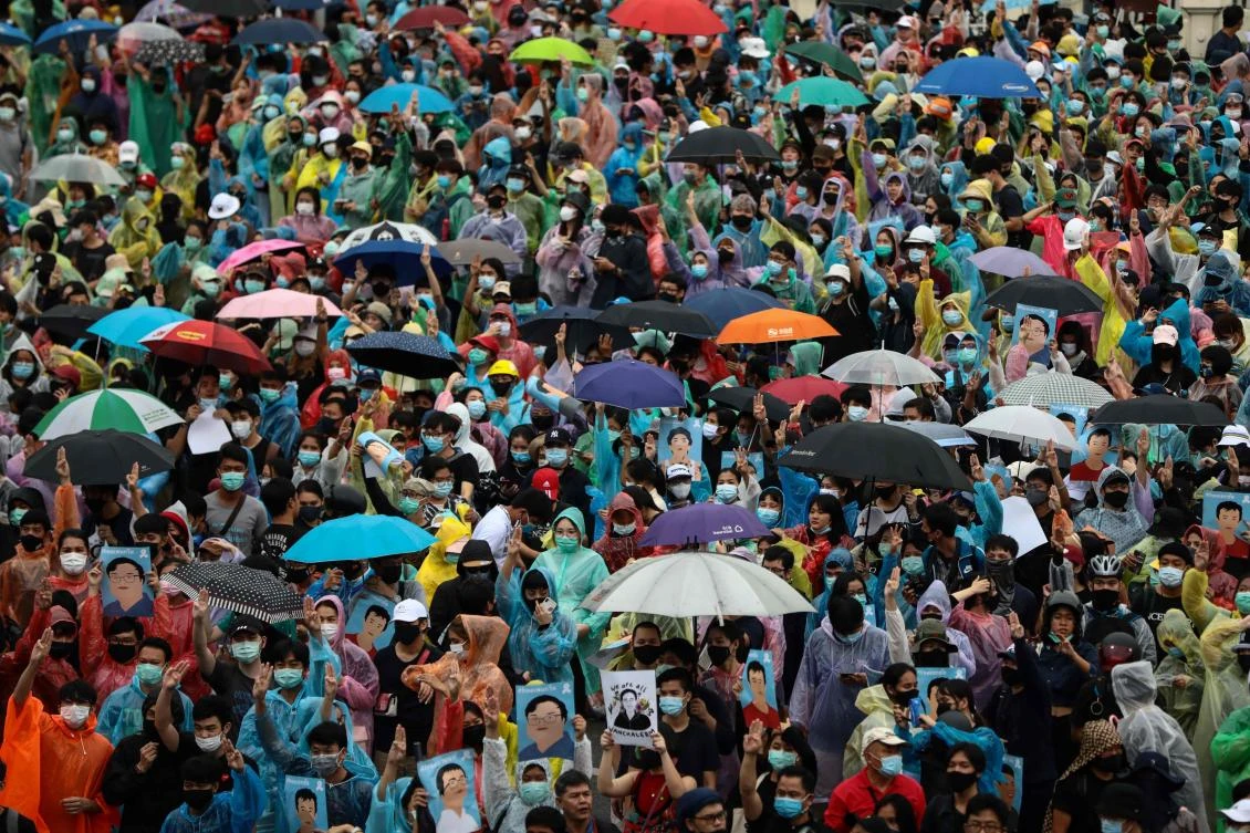 The demonstrations have become more openly critical of King Maha Vajiralongkorn’s monarchy, breaking a longstanding taboo. (AFP)