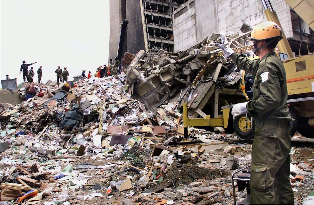 Adel Abdel Bary, 60, originally from Egypt, was arrested by UK police in 1999 and extradited to the US in 2012 for his role in Al-Qaeda attacks on Washington’s embassies in Kenya and Tanzania, which killed 224 and wounded 5,000 in 1998. (AFP/File Photo)