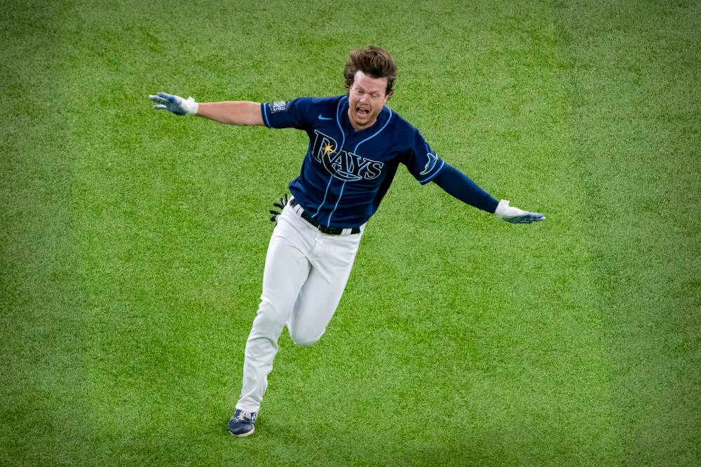 Brett Phillips singled to right center field off Dodgers closing pitcher Kenley Jansen and Kevin Kiermaier scored from second base. (USA TODAY)