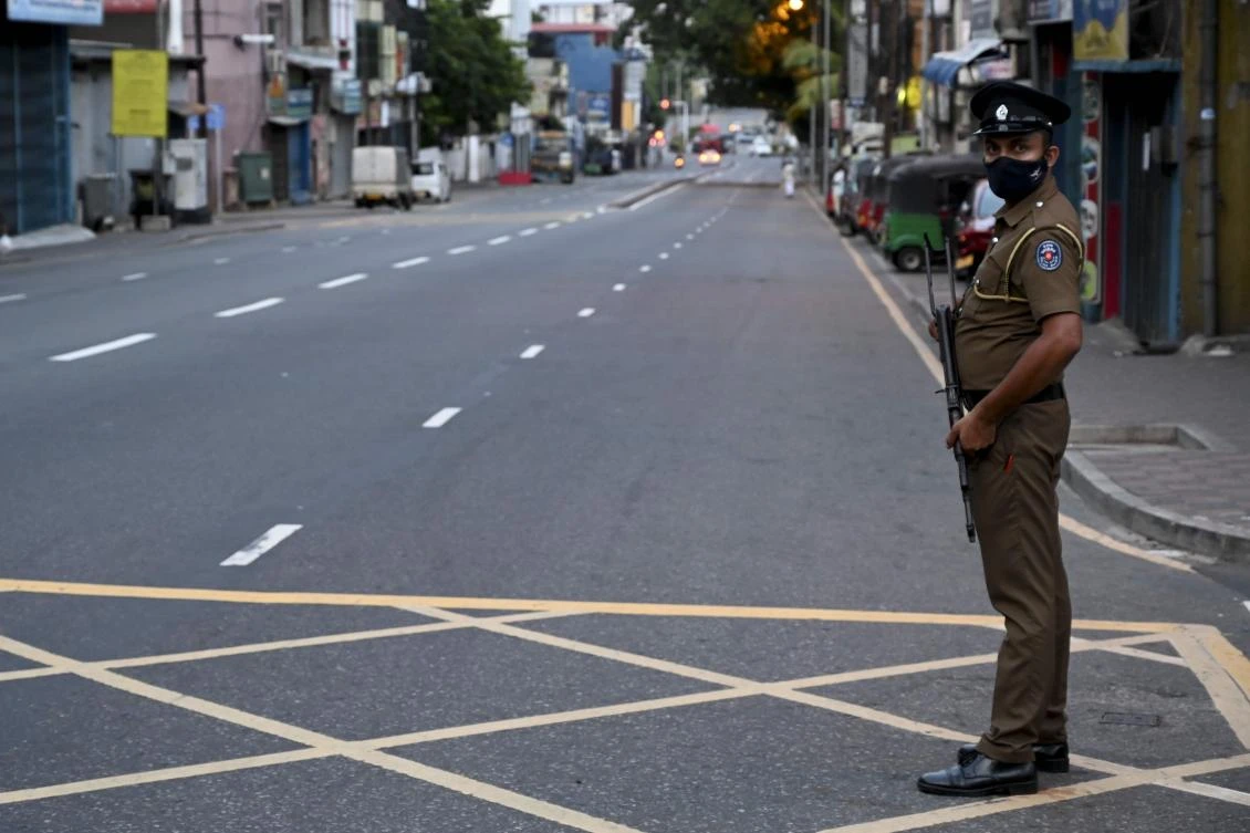 Aside from imposing a lockdown, the Sri Lankan government also closed schools, banned gatherings and imposed restrictions on public transport across the entire country. (AFP)