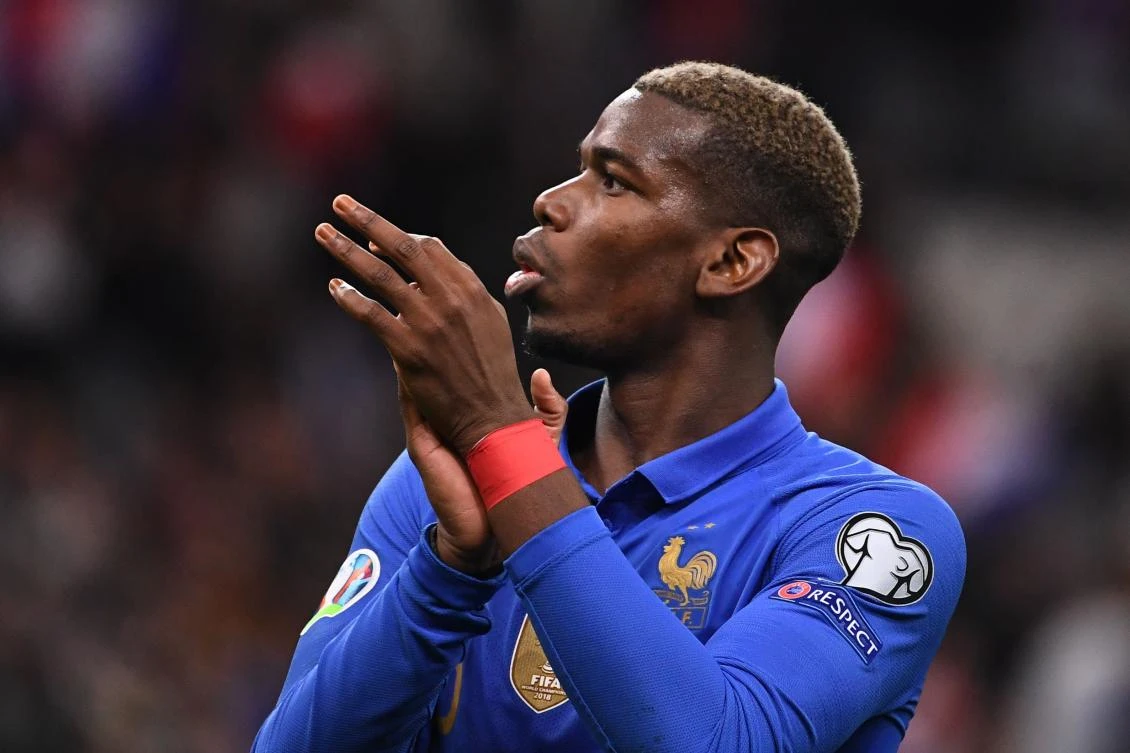 Manchester United and France’s Paul Pogba said on October 26, 2020 that reports claiming he had retired from international duty in protest against French President Emmanuel Macron’s comments about radical Islam were “fake news.” (AFP)