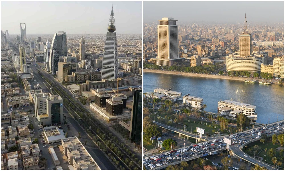 Trade exchange between Egypt and Saudi Arabia totalled about $6.8 billion in 2019, a slight drop on the $7.1 billion figure recorded the previous year, according to a government report issued in Cairo. (AFP/Shutterstock/File Photo)