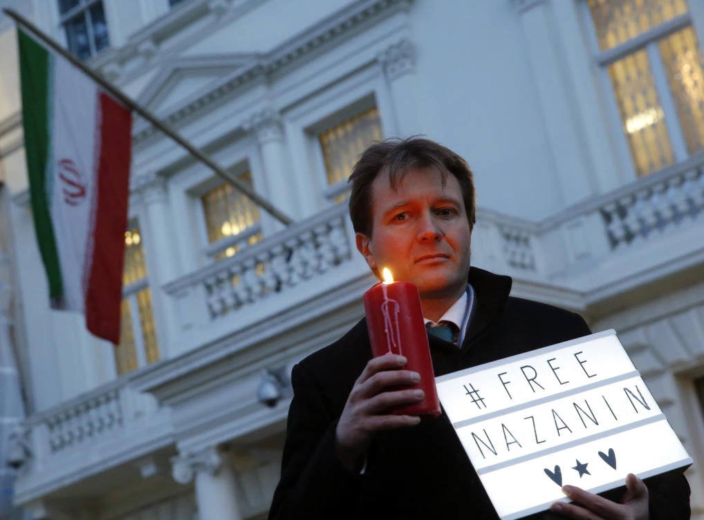 Richard Ratcliffe, husband of Nazanin Zaghari-Ratcliffe, said that Nazanin has been summoned to a new court hearing and warned that she will be sent back to prison. (AP Photo)