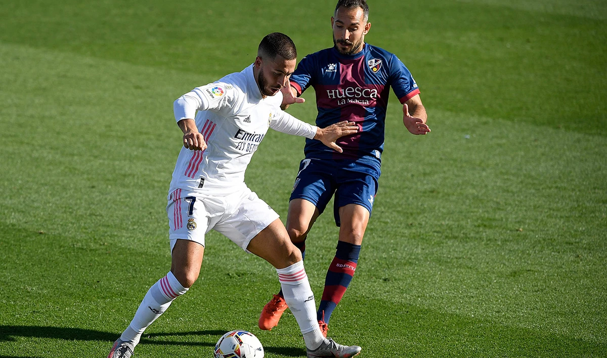 Hazard stunner gives revived Real Madrid win over Huesca