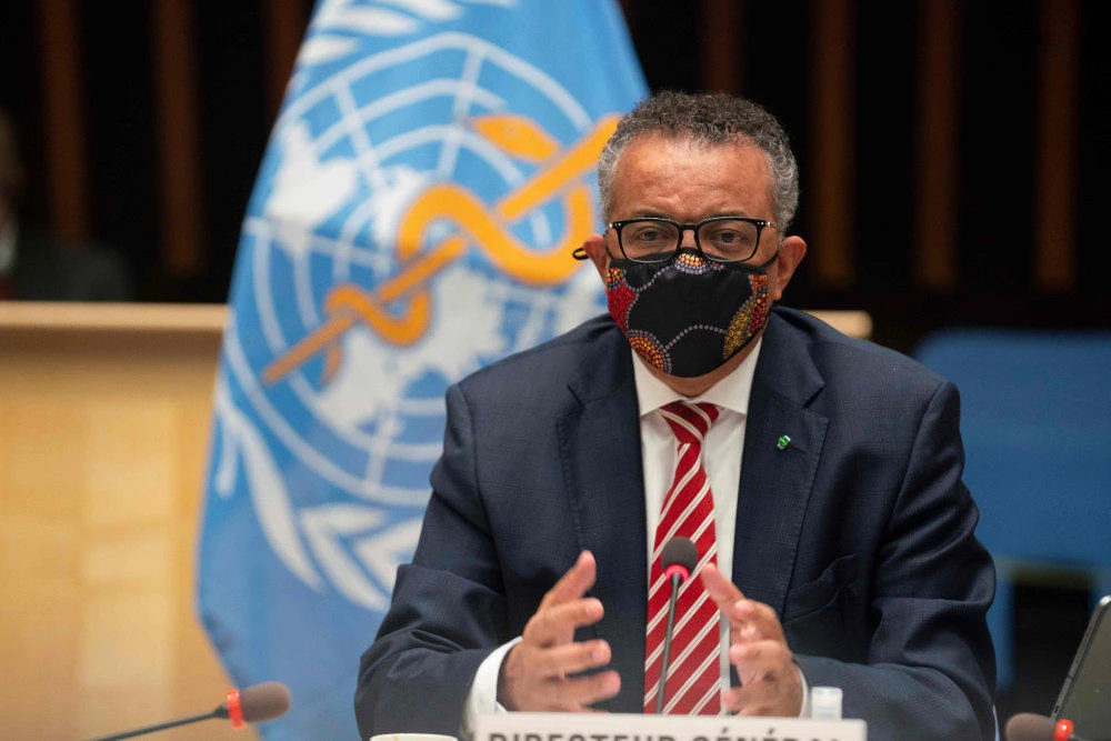 World Health Organization Director-General Tedros Adhanom Ghebreyesus said on Sunday that he was self-quarantining after someone he had been in contact with tested positive for Covid-19. (AFP / WHO / Christopher Black)