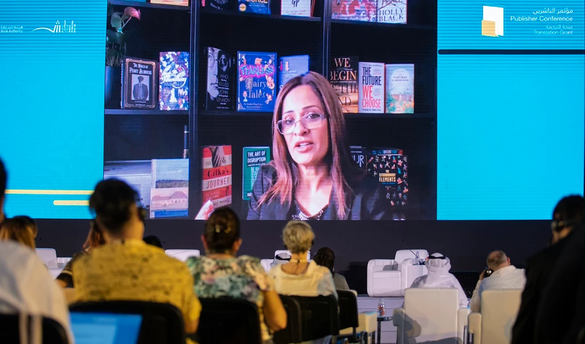 Perminder Mann, CEO of Bonnier Books UK, virtually addresses the attendees on the first day of the ongoing 10th Publishers Conference on Sunday.