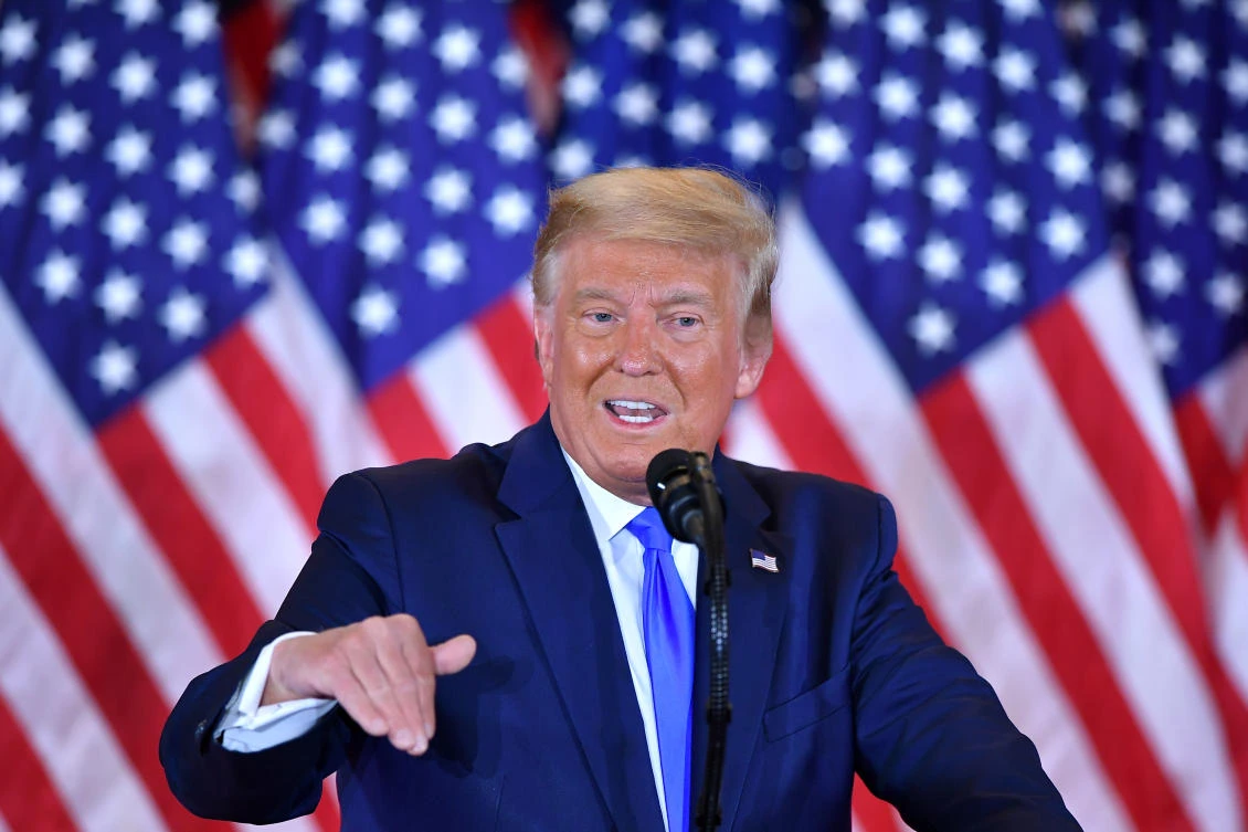 Trump appeared before supporters at the White House early Wednesday morning and cried foul over the election results. (AFP)